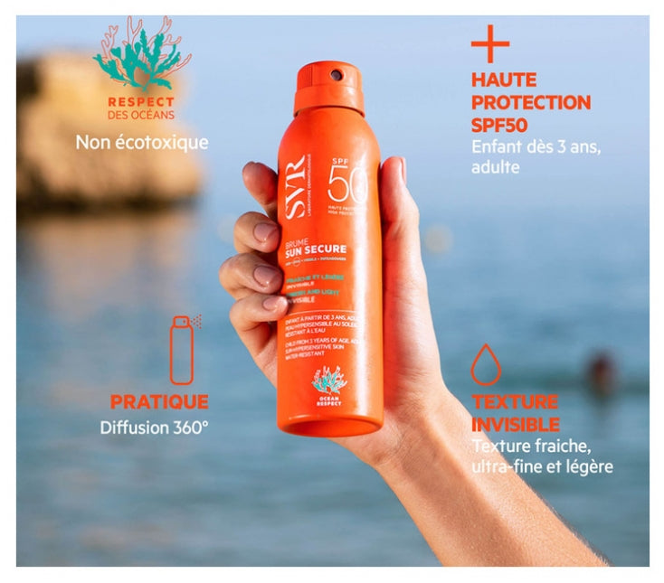 SVR Sun Secure Spray Invisibile Fresco e Leggero SPF50+ 200ml