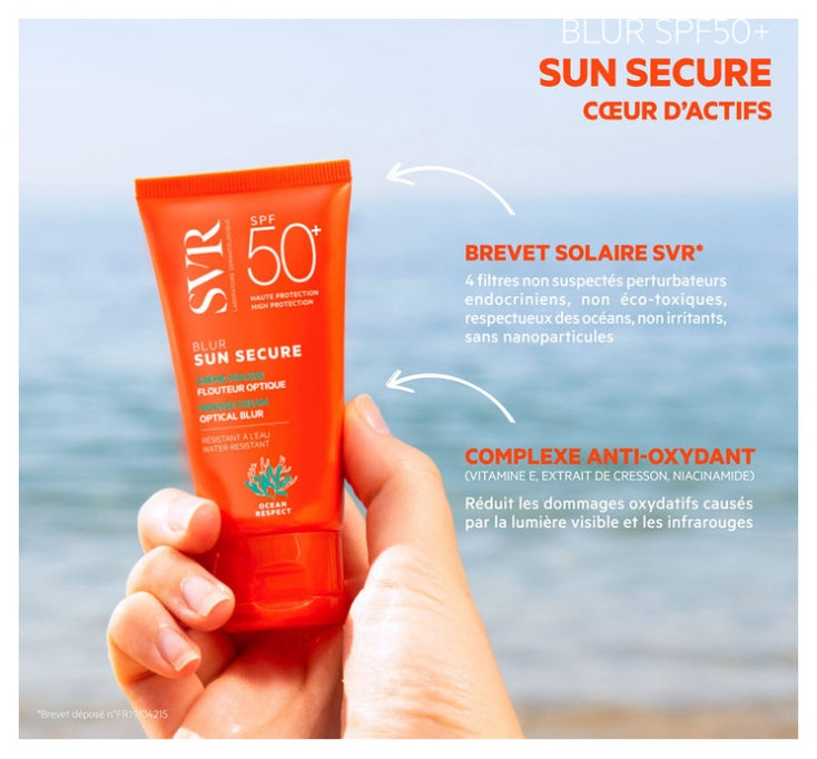 SVR Sun Secure Blur Crema facial SPF50+ para piel sensible 50ml