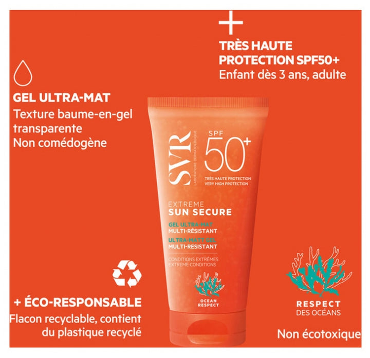 SVR Sun Secure Ultra-Mat Multi-Résistant SPF50+ Protection solaire extrême 50ml