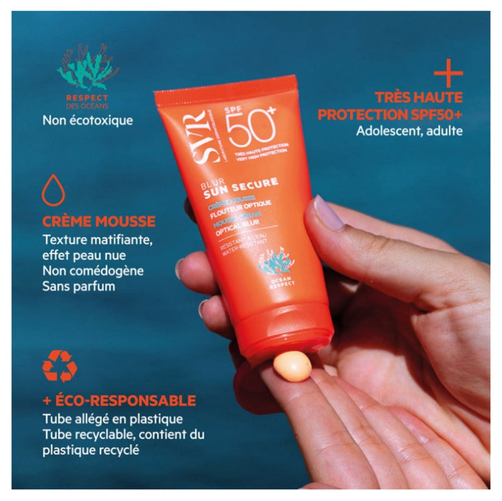 SVR Sun Secure Blur واقٍ من الشمس غير معطر SPF50+ 50ml