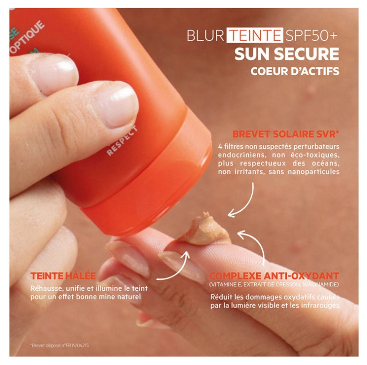 Svr Sun Secure للبشرة السمراء بتأثير مطمّس SPF50+ 50ml