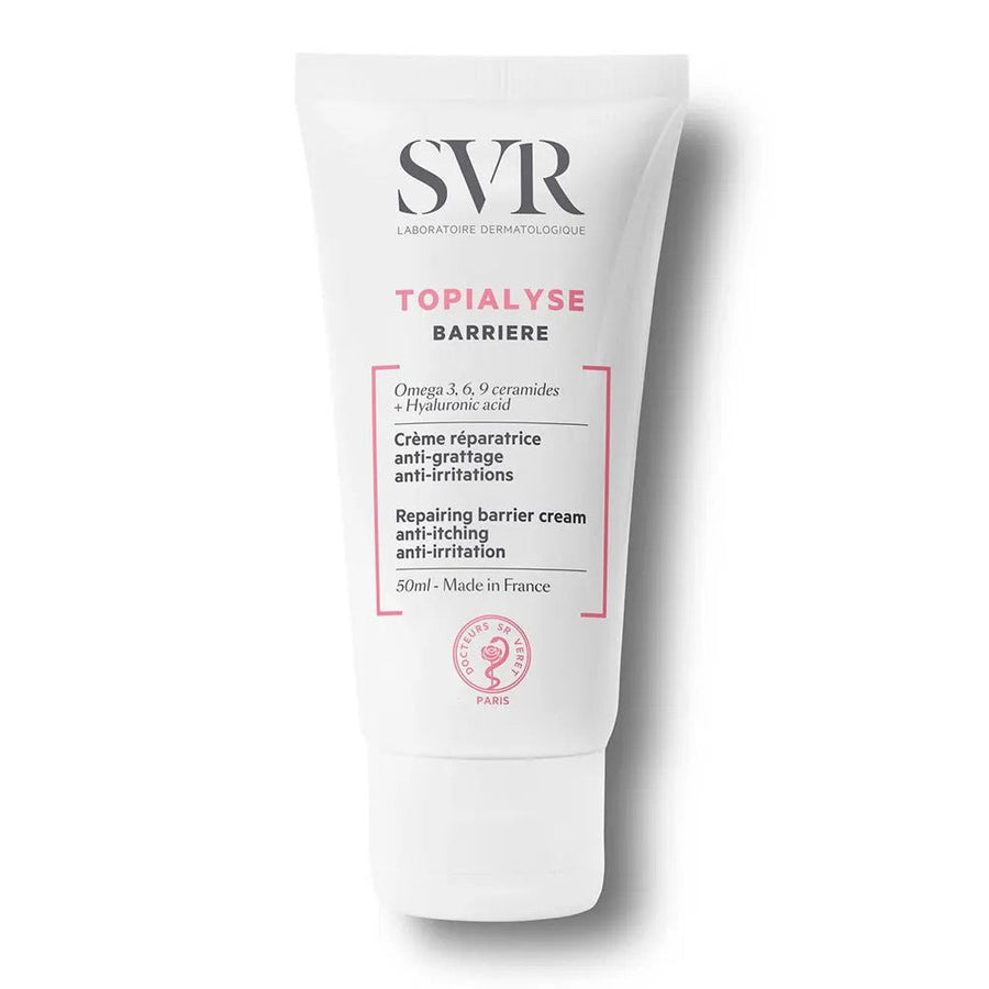SVR Topialyse Repairing Barrier Cream with Omega 3, 6, 9 Ceramides and Hyaluronic Acid - FrenchBeautyHub