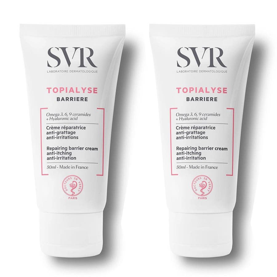 SVR Topialyse Repairing Barrier Cream with Omega 3, 6, 9 Ceramides and Hyaluronic Acid - FrenchBeautyHub