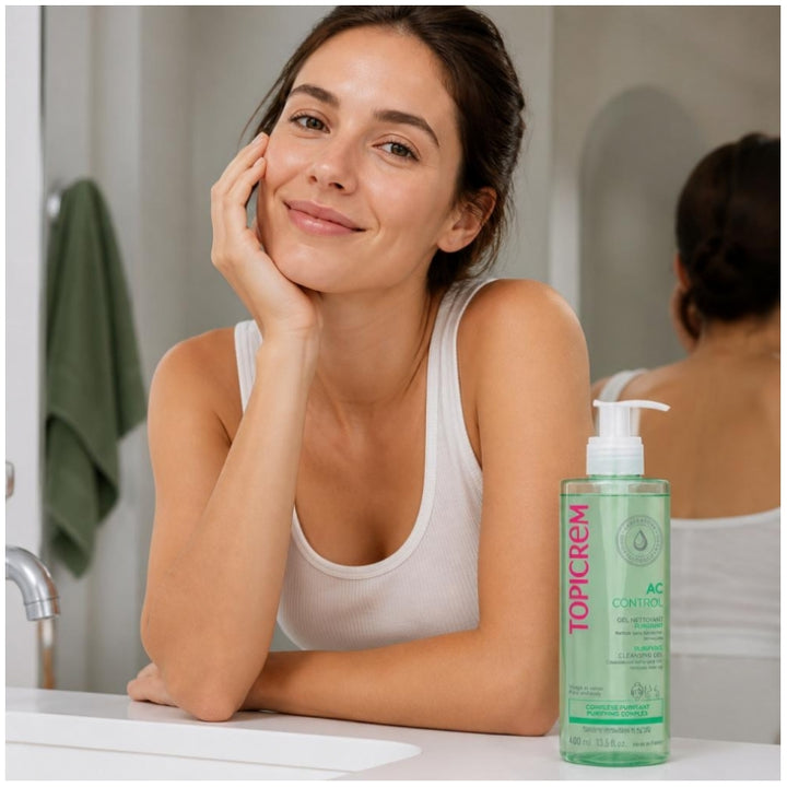 Topicrem AC Purifying Cleansing Gel for Combination to Oily Skin 400ml (13.52 fl oz)