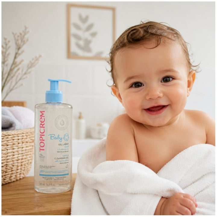 Topicrem Baby Gentle cleansing gel face, body & hair 500 ml (16.91fl oz)