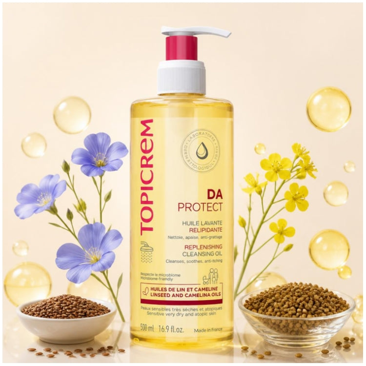 Topicrem Da Protect Relipid+ Cleansing Oil very dry and atopic sensitive skin 500ml (16.90fl oz)