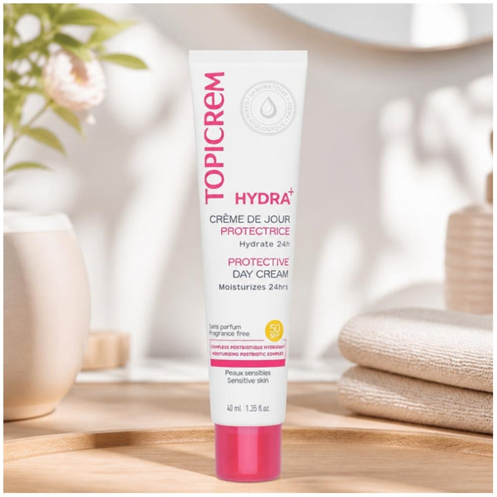 Topicrem Hydra+ كريم نهاري واقٍ للبشرة الحساسة SPF50 40ml