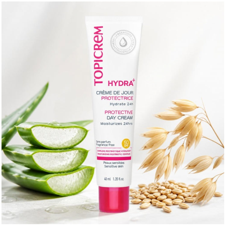 Topicrem Hydra+ كريم نهاري واقٍ للبشرة الحساسة SPF50 40ml