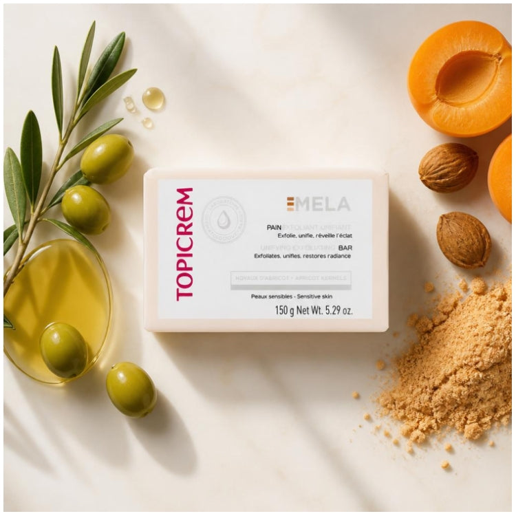 Topicrem Mela Unifying Exfoliating Soap Bar 150g (5.29 oz)