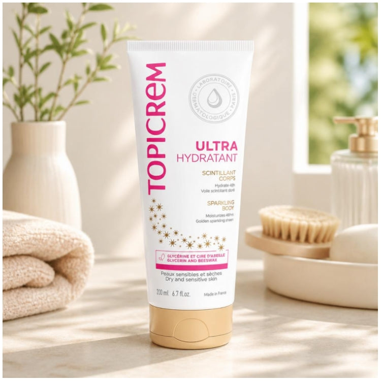 Topicrem Ultra-Moisturizing مرطب جسم لامع للبشرة الحساسة 200ml