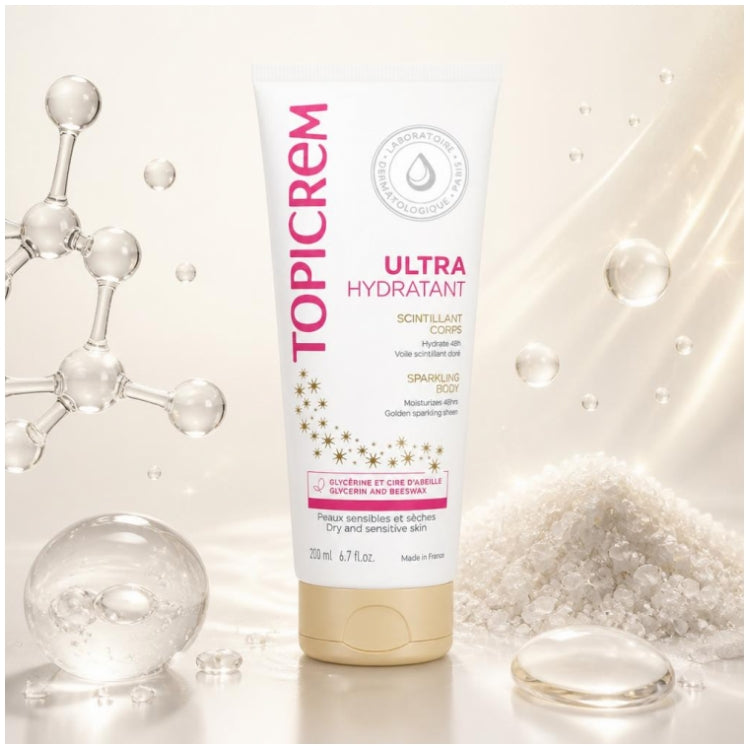 Topicrem Ultra-Moisturizing مرطب جسم لامع للبشرة الحساسة 200ml
