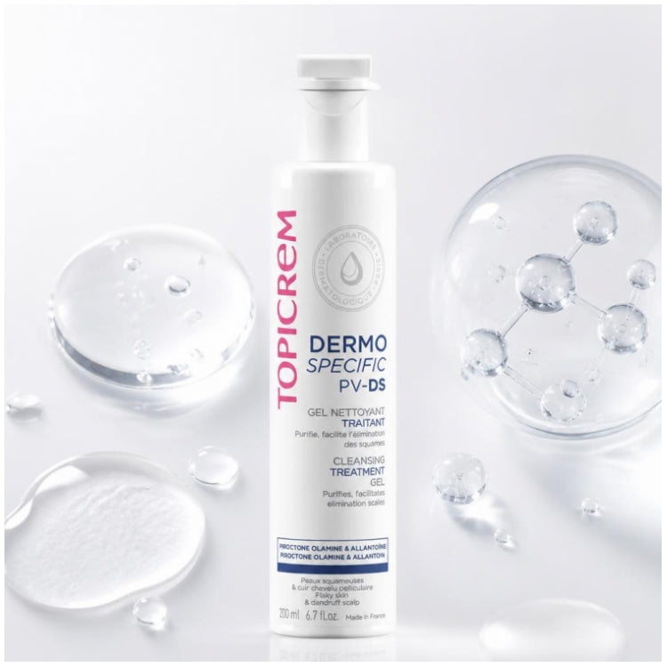 Topicrem PV/DS Pv/ds Cleansing Gel For Flaky Skin And Dandruff Scalp 200ml (6.76fl oz)