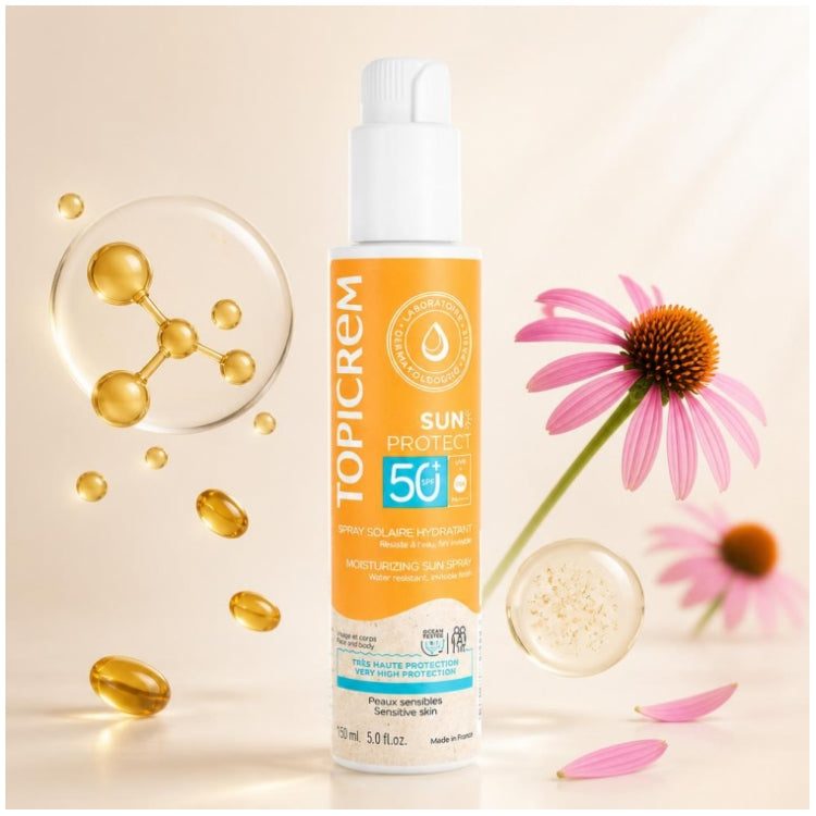Topicrem Sun Protect بخاخ واقٍ من الشمس مرطّب SPF50+ 150 ml