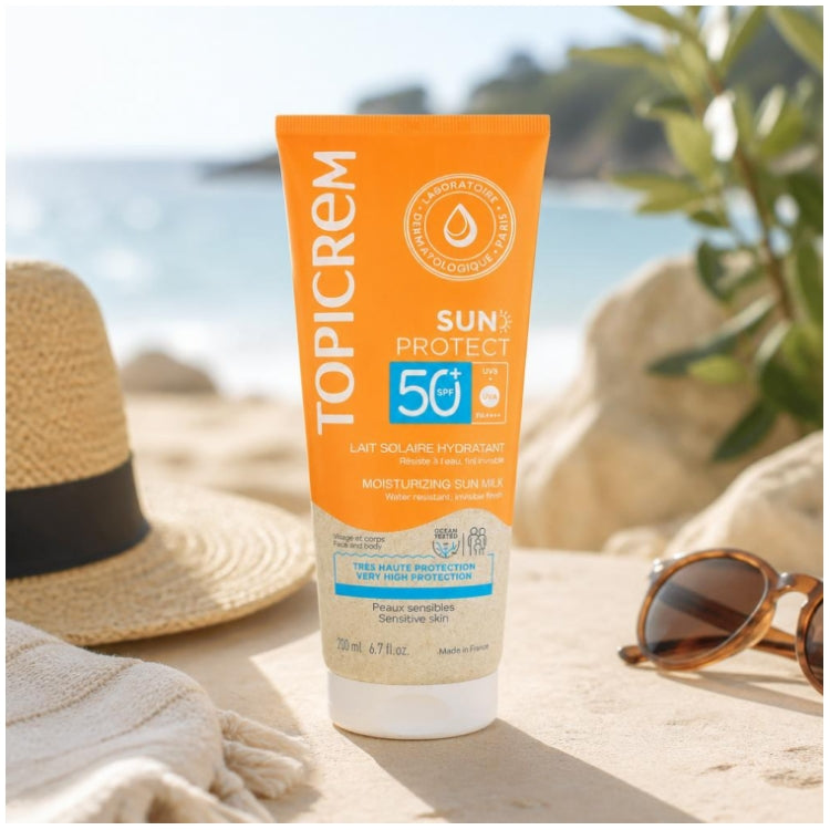 Topicrem Sun Protect حليب واقٍ من الشمس مرطب SPF50+ 200ml