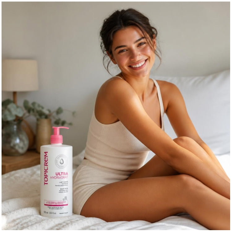 Topicrem Ultra-Hydrating Lait Corps Ultra-Hydratant Peaux Sensibles et Sèches 1L
