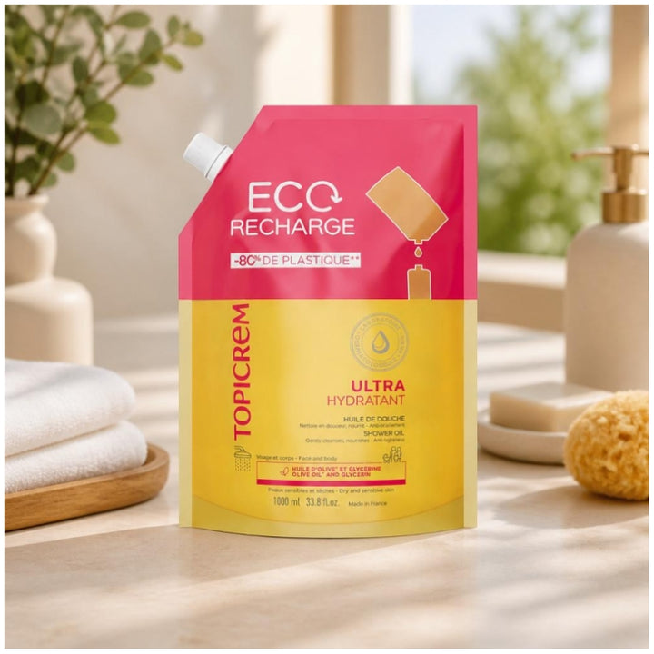 Topicrem Ultra-Hydrating Eco Shower Oil Refill 1000ml (33.81fl oz)