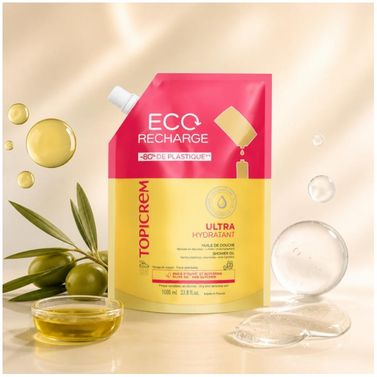 Topicrem Ultra-Hydrating Eco Shower Oil Refill 1000ml (33.81fl oz)