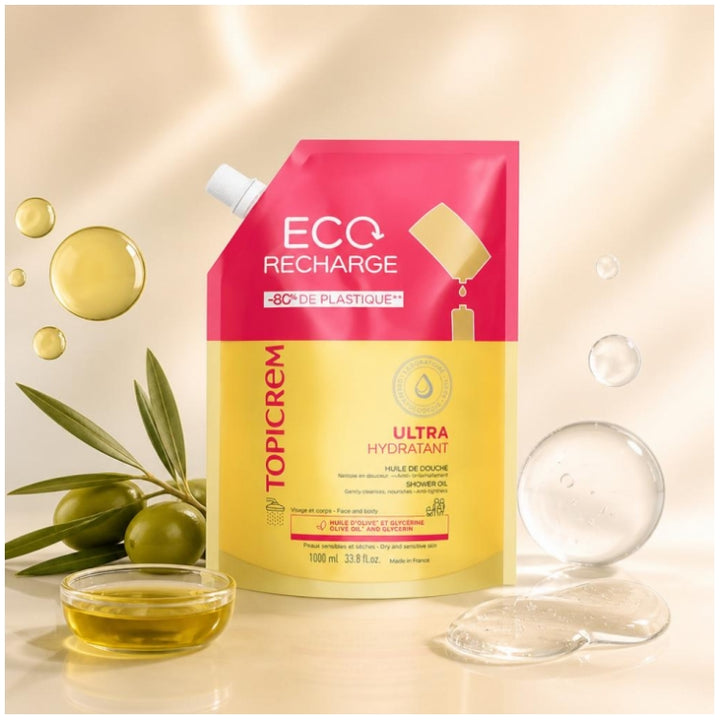 Topicrem Ultra-Hydrating Eco Shower Oil Refill 1000ml (33.81fl oz)