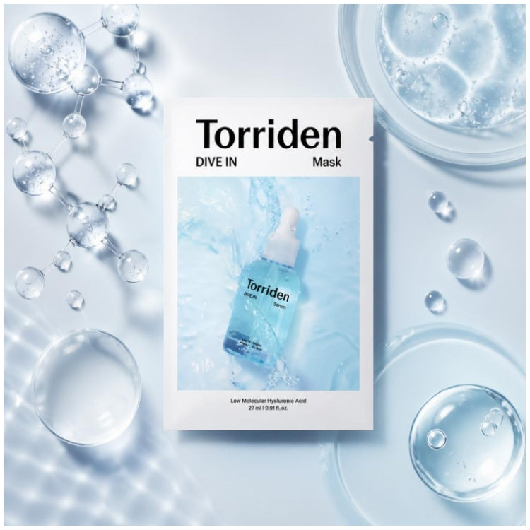 Torriden Dive In Mascarilla facial de tejido hidratante con ácido hialurónico de bajo peso molecular 1 x unit