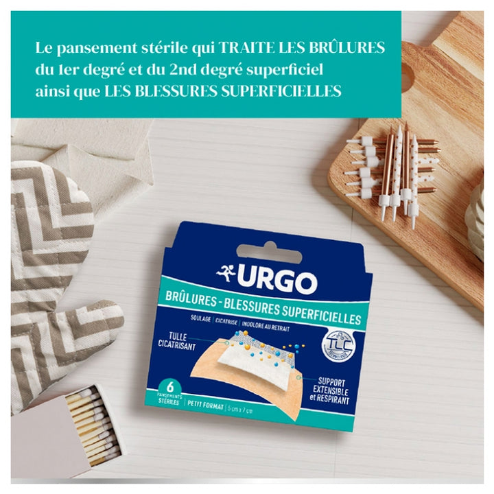 Urgo Superficial Wounds And Burns Bandages 5x7cm x6