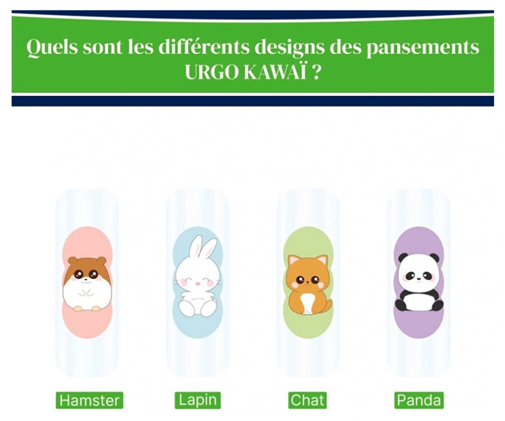 Urgo Pansements Kawai Tatoo pour plaies superficielles dès 3 ans x16