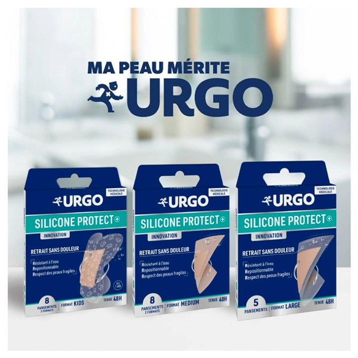 Urgo Silicone Protect+ Medium plasters 8 units