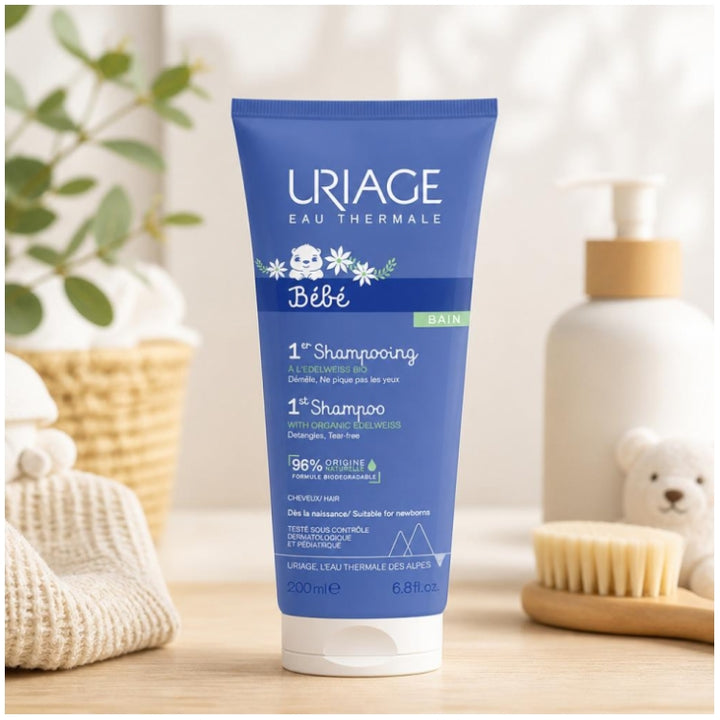 Uriage Bébé Shampoo Extra Suave Sem Sabão para Bebês e Crianças 200ml
