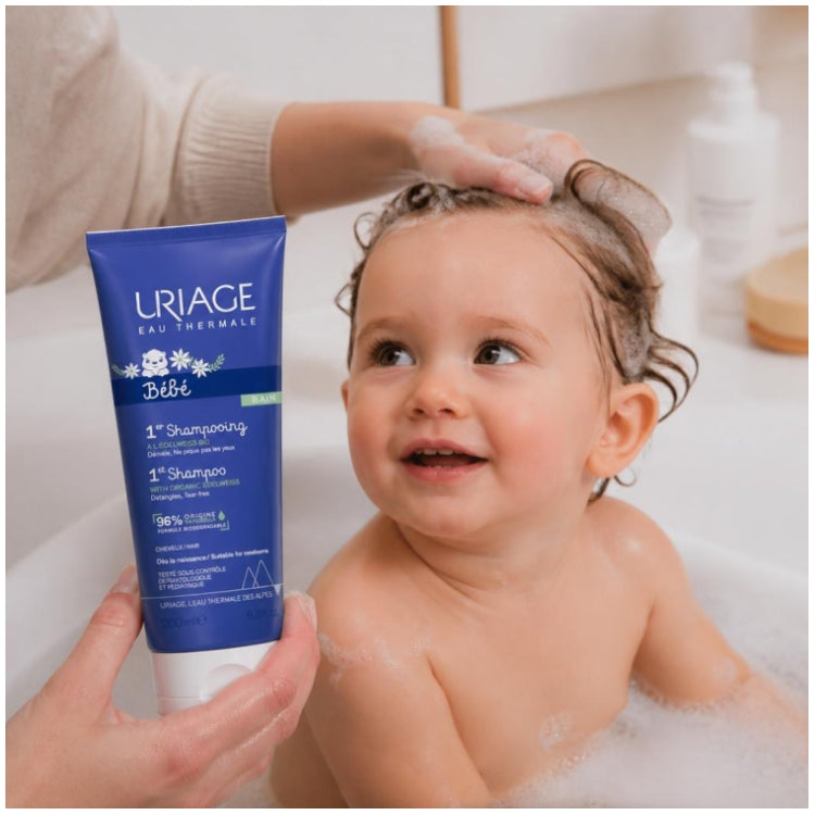 Uriage Bébé Shampoo Extra Suave Sem Sabão para Bebês e Crianças 200ml