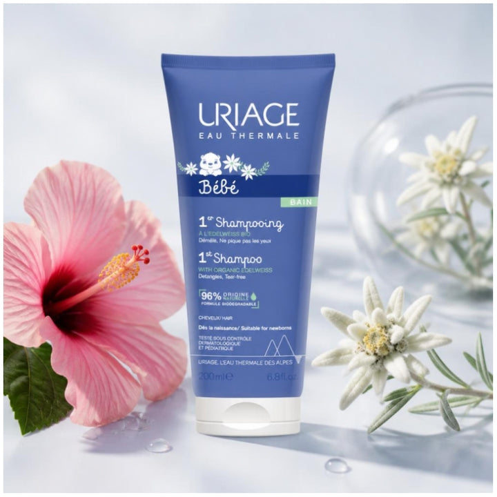 Uriage Bébé Shampoo Extra Suave Sem Sabão para Bebês e Crianças 200ml