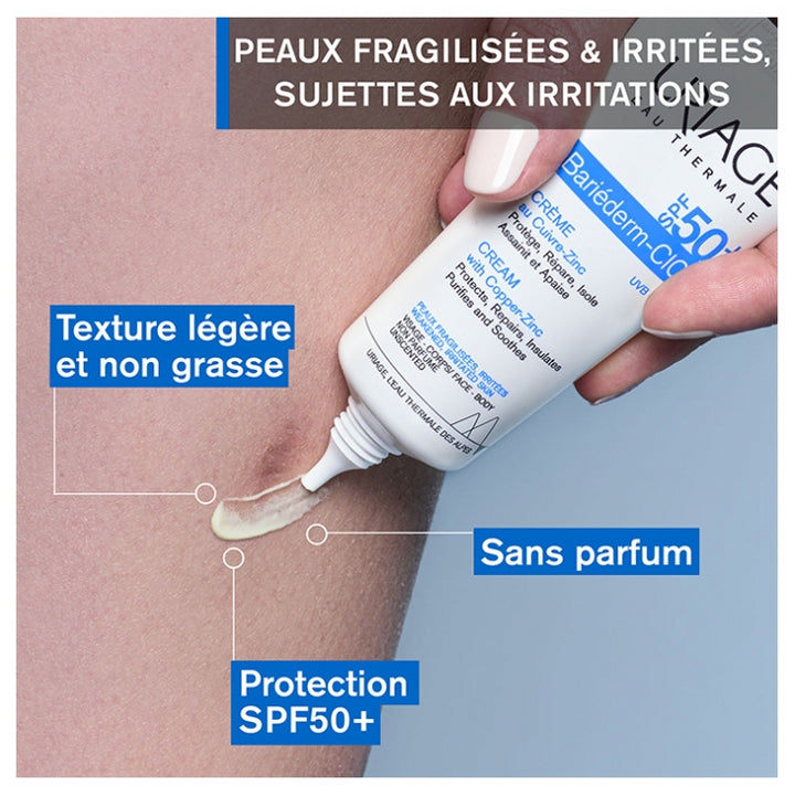 Uriage Bariéderm Crema Cica reparadora con Cu-Zn SPF50+ 40ml
