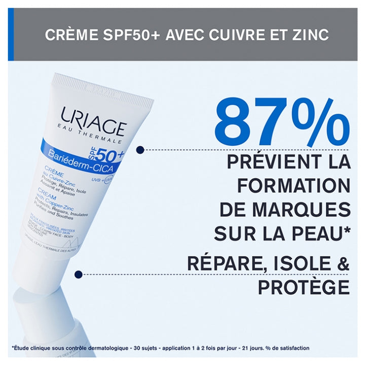 Uriage Bariéderm Crema Cica reparadora con Cu-Zn SPF50+ 40ml