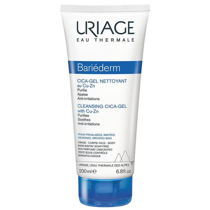 Uriage Bariederm Cleansing Cica - Gel for Irritated Skin 200ml (6.76 fl oz) - FrenchBeautyHub