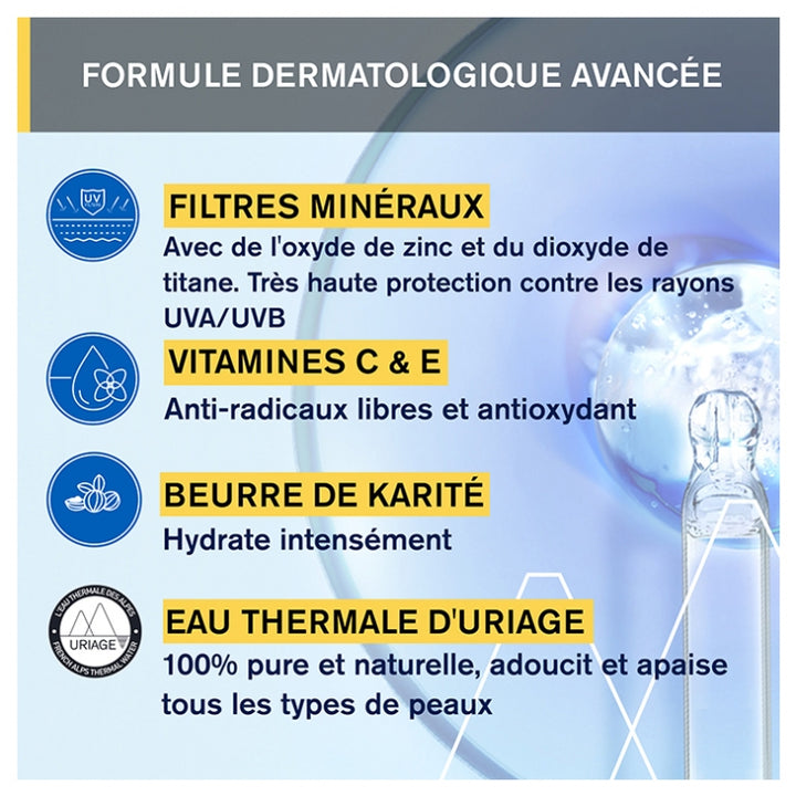 Uriage Bariésun SPF50+ Mineral Stick for Fragile Areas 8g (0.28oz)