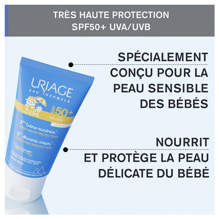 Uriage Baby 1st Mineral Cream SPF50+ 50ml (1.69fl oz)