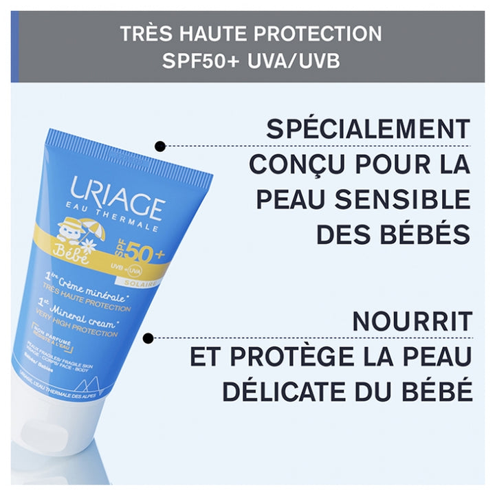 Uriage Baby 1st Mineral Cream SPF50+ 50ml (1.69fl oz)