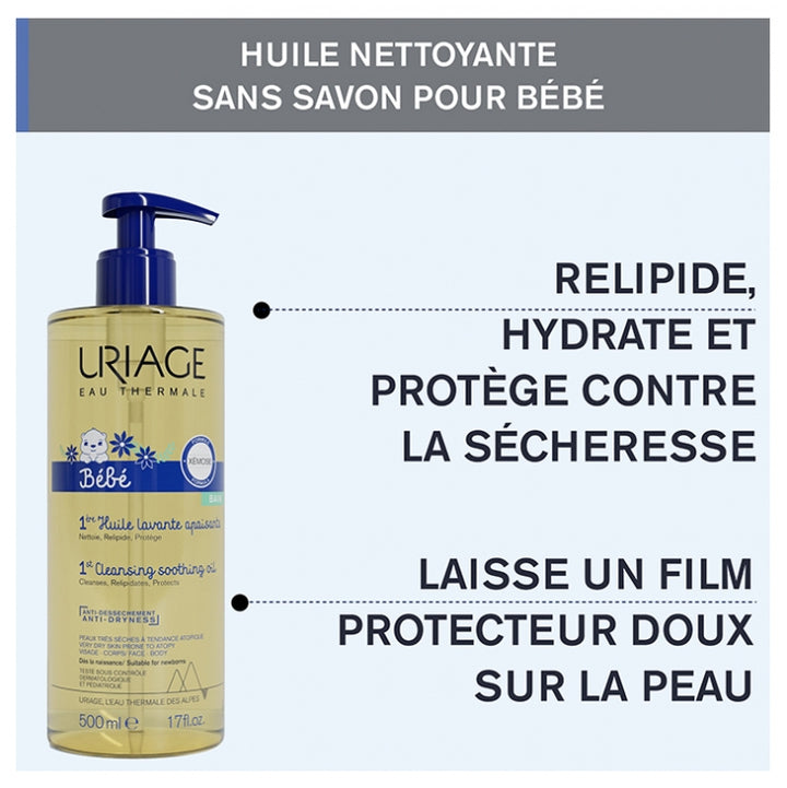 Uriage Bébé 1st Cleansing Oil 500ml (16.91fl oz)