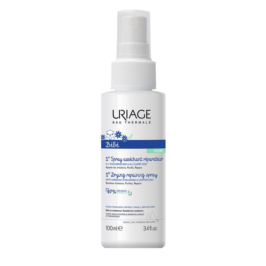 Uriage Bébé 1st Repairing Drying Spray 100ml (3.38fl oz) - FrenchBeautyHub