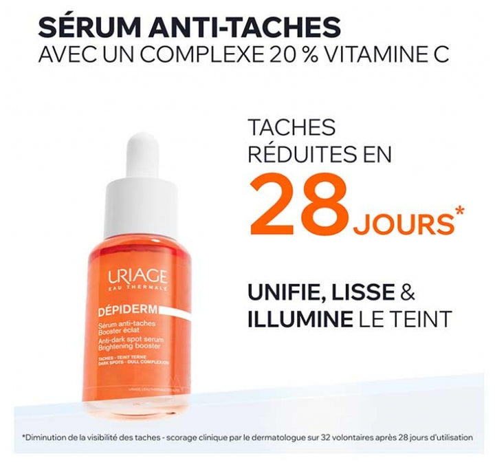 Uriage Depiderm سيروم معزز للإشراقة ومضاد للبقع الداكنة 30ml