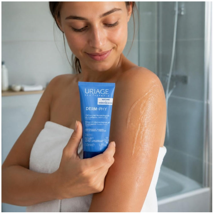 Uriage Derm-Phy Gel nettoyant dermatologique surgras visage et corps 50 ml
