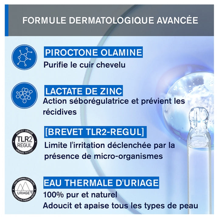 Uriage D.S. Hair Anti-Dandruff Treatment Shampoo 200ml (6.76fl oz)