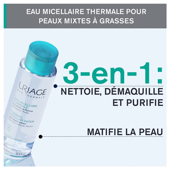 Uriage Hygiene Thermal Agua micelar para piel mixta a grasa 250ml