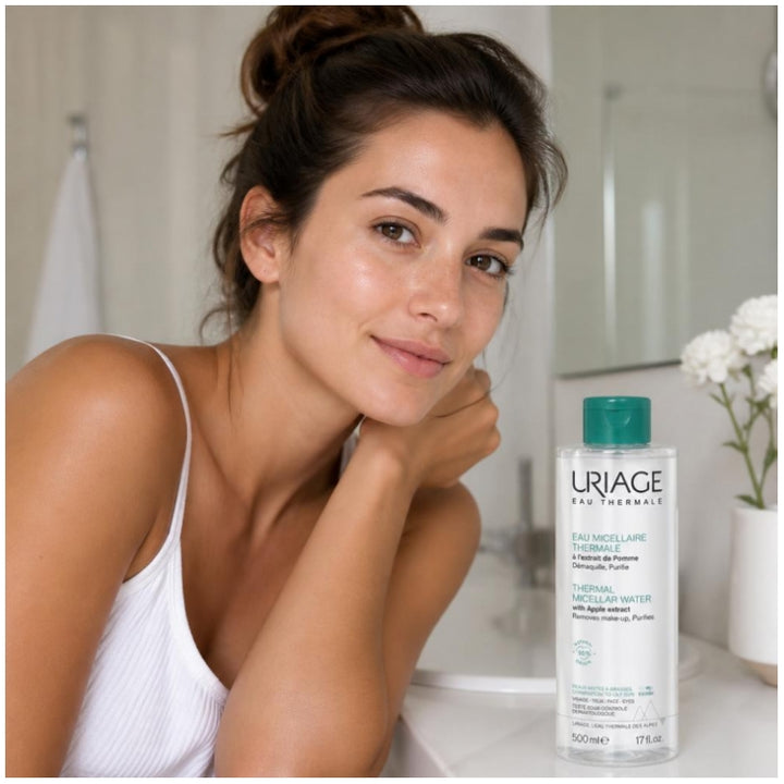 Uriage Thermal Micellar Water Facial Cleanser for Combination to Oily Skin 500ml (16.90fl oz)