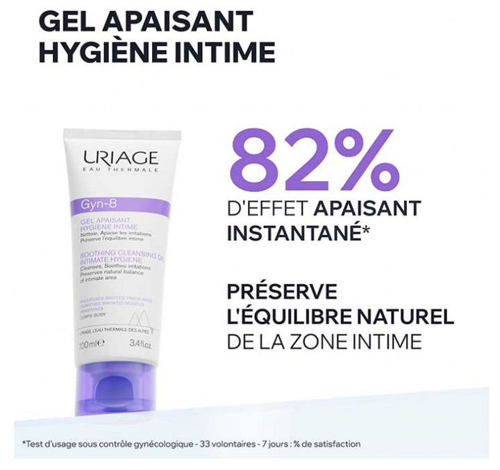Uriage Gyn-Phy Gyn-8 Intimate Hygiene Soothing Cleansing Gel 100ml (3.38fl oz)