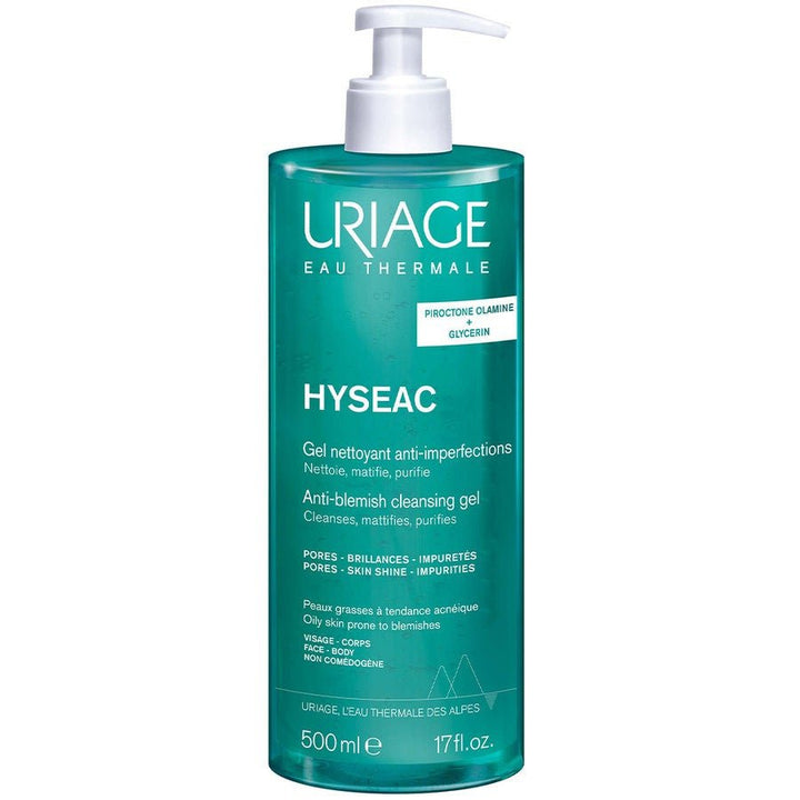 Uriage Hyseac Cleansing Gel for Combination to Oily Skin 500ml (16.90fl oz) - FrenchBeautyHub