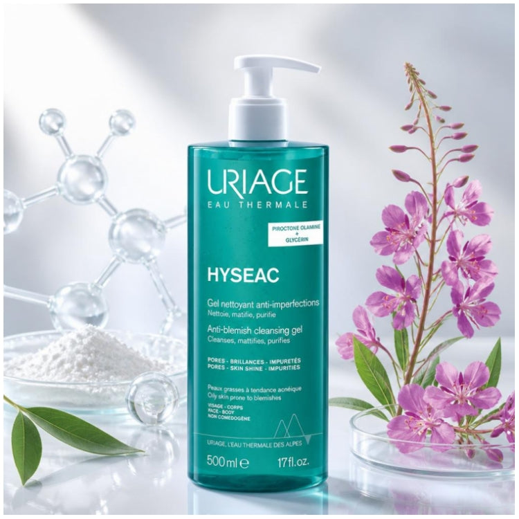 Uriage Hyseac Gel limpiador para piel mixta a grasa 500ml