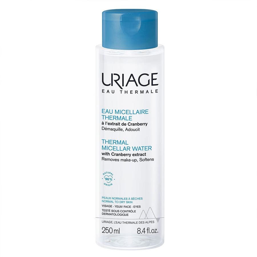 Uriage Thermal Micellar Water for Normal to Dry Skin 250ml (8.45 fl oz) - FrenchBeautyHub