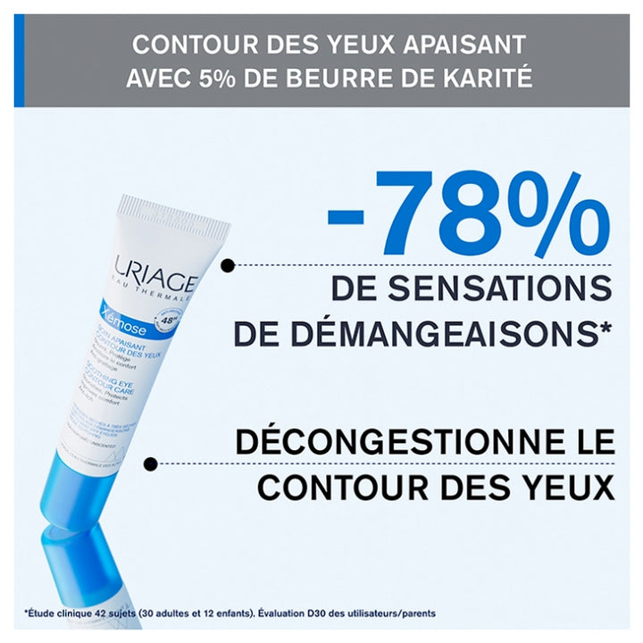Uriage Xémose C8+ Eye Contour Soothing Cream Peaux très sèches 15ml (0.51 fl oz)