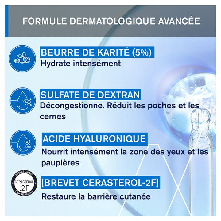 Uriage Xémose C8+ Eye Contour Soothing Cream Peaux très sèches 15ml (0.51 fl oz)