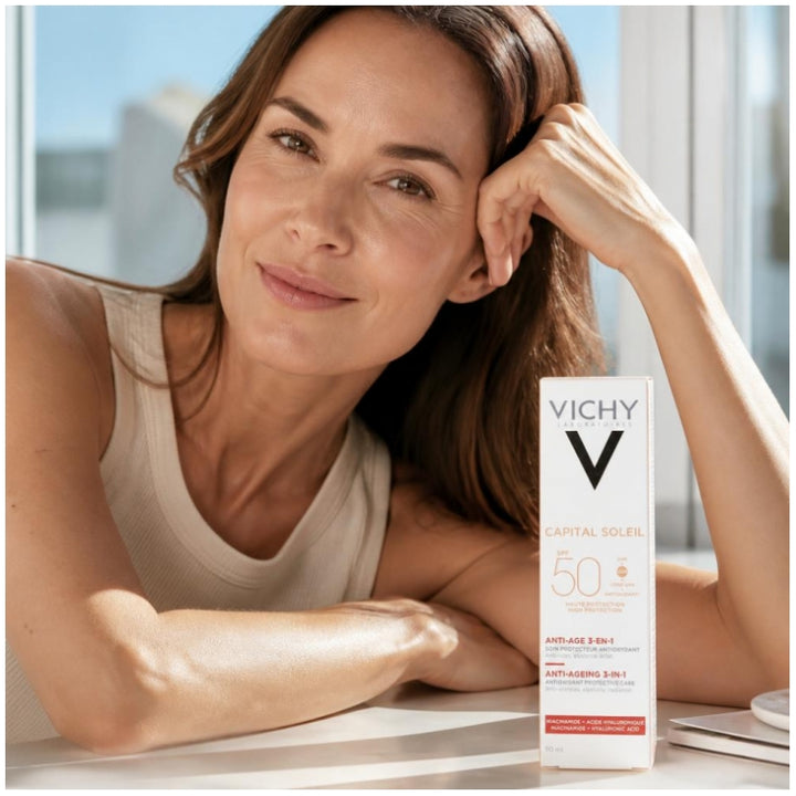 Vichy Capital Soleil Cuidado Antioxidante Antiedad 3 en 1 SPF50, 50ml