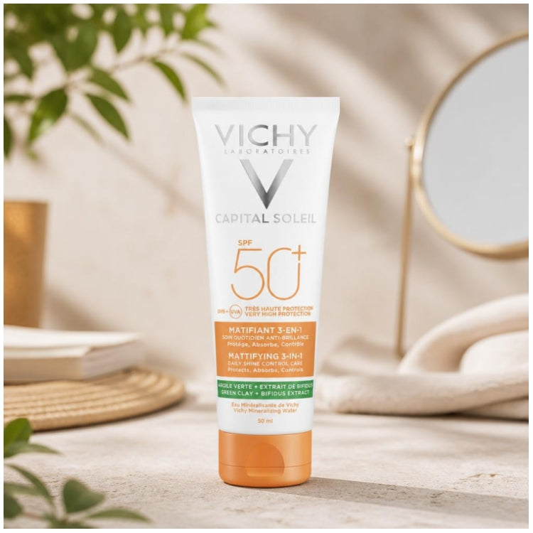 Vichy Capital Soleil Mattifying 3-In-1 SPF50+ Cream, 50ml (1.69fl oz)